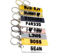 Sonnet Signs Personalised 4D Numberplate Keyring: Custom Name & Car Registration Licence Plate Key Ring - Name Keychain, Gift Custom Number Palte (Gold Mirror)