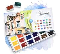 Sonnet Watercolour Paint Box Set - 24 Strong Colours - High Quality Watercolours by Nevskaya Palitra…