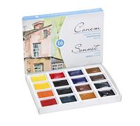 Sonnet Watercolour Paint Set | 16 Watercolours in Half Pans | made by Nevskaya Palitra