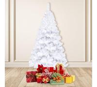 Sonnewelt White Artificial Christmas Tree 120 cm with Plastic Stand PVC, Unreal Fir Tree with 220 Tips, to Create a Christmas Atmosphere.