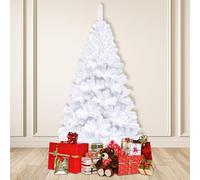 Sonnewelt White Artificial Christmas Tree 150 cm with Metal Stand Material PVC, Fake Christmas Tree with 488 Tips to Create a Christmas Atmosphere