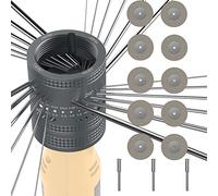 SONNLER Tungsten Electrode Sharpener Grinder Head,TIG Welding Tool with Cut-Off Slot with 6 size 8Angles, 48 Holes, 10 Double Diamond Wheels, 3 CNC Mandrel Suitable For Most Rotary tool