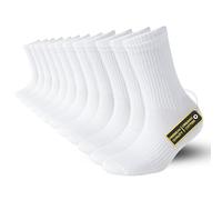 SONNORS White Sports Trainer Socks Womens Mens - Breathable Cotton Men's Athletic Socks - 6-Pairs Girls Sport Walking Gym Sock 3-5