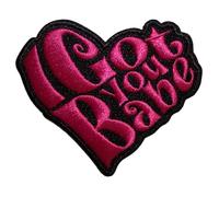 Sonny & Cher I Got You Babe Heart Woven Patch One Size