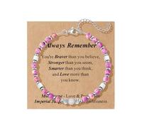 SONNYX Moonstone Beads Bracelets for Women, Stainless Steel Gemstone Bracelet, Always Remember Gifts, Stocking Stuffers for Women, Valentines Mothers Day Birthday Graduation Gifts, One Size, Stone, no