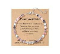 SONNYX Moonstone Beads Bracelets for Women, Stainless Steel Gemstone Bracelet, Always Remember Gifts, Stocking Stuffers for Women, Valentines Mothers Day Birthday Graduation Gifts, One Size, Stone, no