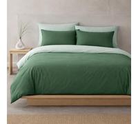 Sono a casa - Duvet Cover Set, 1 Fitted Sheet 250 x 200 cm and 2 Pillowcases 50 x 80 cm - 100% Soft Microfibre Plain Double, Durable, Non-Iron (Bottle Green, Double)