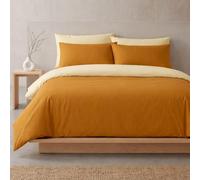 Sono a casa - Duvet Cover Set, 1 Fitted Sheet 250 x 200 cm and 2 Pillowcases 50 x 80 cm - 100% Soft Microfibre Plain Double, Durable, Non-Iron (Yellow, Double)