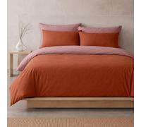 Sono a casa - Duvet Cover Set, 1 Fitted Sheet 250 x 200 cm and 2 Pillowcases 50 x 80 cm - 100% Soft Microfibre Plain Double, Durable, No Iron (Red, Double)