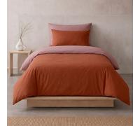 Sono a casa - Single Duvet Cover Set, 1 Double Fitted Sheet 150 x 200 cm and 1 Double Pillowcase 50 x 80 cm - 100% Soft and Durable Microfibre (Red, Single)