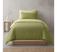 Sono a casa - Single Duvet Cover Set, 1 Double Sleeping Bag 150 x 200 cm and 1 Double Pillowcase 50 x 80 cm - 100% Soft and Durable Microfibre (Green, Single)