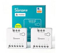 SONOFF 2PCS WiFi Smart Switch Matter, Dry Contact Output for Garage Doors Boiler