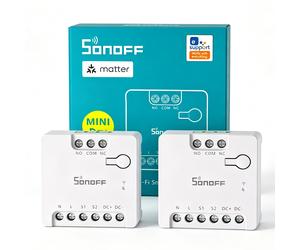 SONOFF 2PCS WiFi Smart Switch Matter, Dry Contact Output for Garage Doors Boiler