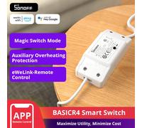 SONOFF BASICR4 Wifi Switch Smart Home Relay Light Switch Universal Breaker Timer eWeLink Remote Control Alexa Alice Google Home