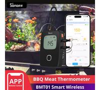 SONOFF BMT01 BBQ Meat Thermometer Wireless Smart Grilling Tool Cooking Temperature Alerts Timer Reminder Temp Chart eWeLink APP MPS01