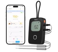 SONOFF BMT01 Wireless Meat Thermometer with Dual Temperature Probes, Smart Digital Food Thermometer for Frying BBQ Grill Oven Smoker Turkey Beef, Timer Alarm, Temperature Alert