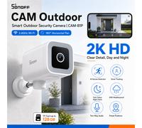 SONOFF CAM-B1P Outdoor Security Camera, 2K HD & Color Night Vision, 180° Panoramic View, AI Human Detection & Tracking, IP65 Weatherproof, Two - Way Audio, Works with Smart Home Platforms