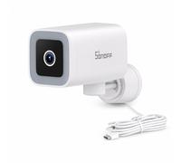 SONOFF CAM-B1P Outdoor Security Camera, 2K HD & Color Night Vision, 180° Panoramic View, AI Human Detection & Tracking, IP65 Weatherproof, Two - Way Audio, Works with Smart Home Platforms
