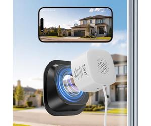 SONOFF CAM GlassView 3MP 2K Window Camera with Local Web Console CAM-S3W | 2.4G/5G WiFi, RTSP/ONVIF, Home Security Camera with Bracket, Easy Install, AI Detection, Color Night Vision,No Subscription