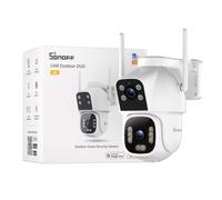 SONOFF CAM Outdoor Duo 4+4MP Dual Lens PTZ Security Camera Hub CAM-C44HE | Device Hub, 2.4/5GHz WiFi, Local AI Detection, Color Night Vison, IP65,Compatible with Home Assistant