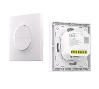 SONOFF Fusion, Orb-ZBW2L(MINI-ZB2GS-L-E) Smart Light Switch, Zigbee 2-Channel Smart Wall Switch, No Neutral Wire Required, 12A/Total, Works with Alexa, Google Home, SmartThings & Home Assistant