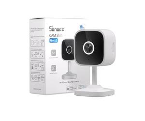 SONOFF Indoor Home Security Camera With AI Human Detection,Pet Camera With Motion Detection, Baby Monitor With Audio& Video, 1080P, Night Vision, Work With Alexa& Google Home, CAM Slim Gen2