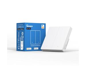 SONOFF Matter Smart Light Switch, Neutral Wire Required, Compatible with Alexa and Google Home, 2.4GHz WiFi 2 Gang Mechanical Switch M5-2C-86W