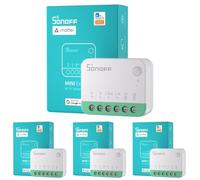 SONOFF Matter Smart Switch，Wifi Mini DIY Module，works with Alexa/Google Home，Neutral Required (Pack of 4)