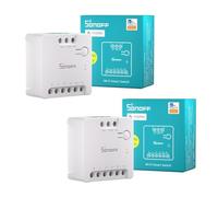 SONOFF MINI-D WiFi Smart Switch, Matter, Dry Contact, AC/DC Input 2pack | Dry contact control for garage doors, boilers, DC motors and solenoid valves. Supports AC/DC input and Matter integration.