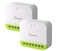 SONOFF MINI Duo 2-Channel Zigbee Smart Switch, Zigbee 3.0, 16A Total Load, Remote & Automated Control via Zigbee Hub, Neutral Required, Alexa/Google Assistant Compatible, 2 Pack