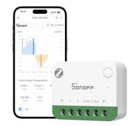 SONOFF MINI-ZB1GSP, Zigbee 3.0, Zigbee One PM, Smart Light Switch, Energy Monitoring, Zigbee Hub Needed, Neutral Required, Power Measuring, Smart Timer/Scene, Compatible with Home Assistant, 16A