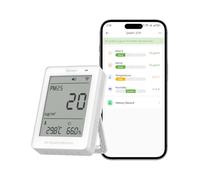 SONOFF Smart Indoor Air Quality Monitor with PM2.5, PM10, Temperature & Humidity Sensor, Real-Time Display & Alarm, Matter-Compatible, 2.4GHz WiFi, 3.73-inch Screen, for Bedroom, Nusery room
