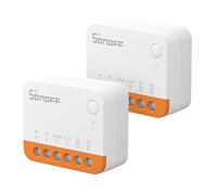 SONOFF Smart Switch, MINIR4 Wi-Fi Smart Switch, 10A 2400W, Zero and Fire Wires, Works With Amazon Alexa And Google Home Assistant (2 PCS)