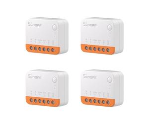 SONOFF Smart Switch, MINIR4 Wi-Fi Smart Switch, 10A 2400W, Zero and Fire Wires, Works With Amazon Alexa And Google Home Assistant (4 PCS)