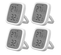 SONOFF SNZB-02D Zigbee LCD Smart Temperature Humidity Sensor,Works with Alexa/Google Home, SONOFF ZigBee Bridge Is Required, Battery Is Included (4 Pack）