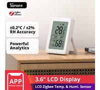 SONOFF SNZB-02DR2 AirGuard TH 3.6'' LCD Zigbee Temperature Humidity Sensor App Monitoring Work With Apple Home Via Matter Bridge