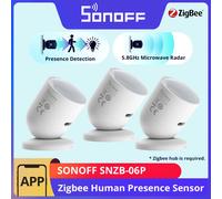 SONOFF SNZB-06P Zigbee Human Presence Sensor 1-10PCS 5.8GHz Microwave Radar Smart Scene ZBBridge-P eWeLink Alice Alexa Google