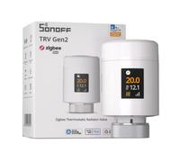 SONOFF TRV Gen2 Zigbee Thermostatic Radiator Valve TRV-ZBT | Compact Design & IPS Color Screen, 3 Schedules, External Temp Sensing, and Energy-Saving Heating Control, Compatible with HA