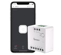 SONOFF WiFi MINI-D Smart Switch with Matter,Home Automation,Dry Contact Output,Supports AC or DC Input,Compatible Alexa & Google Home,for Garage Doors、Boilers、DC Low Power Motors/Solenoid Valves
