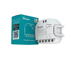 SONOFF WiFi Smart Curtain Switch Module with Power Metering Dual Relay Motorized Curtain,Blinds,Roller Shutter,Two Way Smart Switch Works with Alexa, No Hub Required, DUALR3