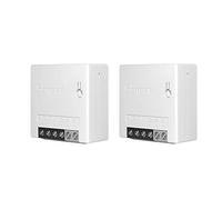 SONOFF WiFi Smart Relay Switch 2 Way Light Switch 10A 2200W, Works with Alexa/Google Home, APP Remote Control, Voice Control, Timer Function, Support LAN Control, No Hub Required, MINIR2, 2PCS