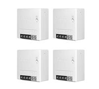 SONOFF WiFi Smart Relay Switch 2 Way Light Switch 10A 2200W, Works with Alexa/Google Home, APP Remote Control, Voice Control, Timer Function, Support LAN Control, No Hub Required, MINIR2, 4PCS