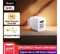 SONOFF ZigBee 3.0 Micro USB Adaptor, Smart USB Switch 5V-22V, Support Fast Charging, Compatible With Alexa, Google Home, Requires ZigBee Hub, ZBMicro