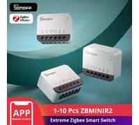 SONOFF ZBMINIR2 Extreme Zigbee Smart Switch 1-10Pcs Detach Relay Switch Remote Control via eWeLink Works with Alexa Google Home 10PCS ZBMINIR2