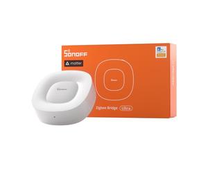 SONOFF Zigbee Bridge Ultra - Matter Compatible Smart Hub for IoT, 256 Device Capacity, 1.5GHz Dual-Core CPU, 1GB DDR4, Ethernet & Wi-Fi, 200m Range, Smart Security Alerts