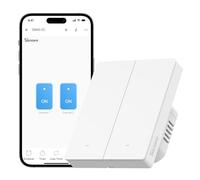 SONOFF Zigbee Smart Light Switch, Requires SONOFF Zigbee Hub, Smart Switch, No Neutral or with Neutral, APP Remote Control, Zigbee Switch ZBM5 80-Type, 2 Gang