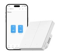 SONOFF Zigbee Smart Light Switch, Requires SONOFF Zigbee Hub, Smart Switch, No Neutral or with Neutral, APP Remote Control, Zigbee Switch ZBM5 86-Type, 2 Gang