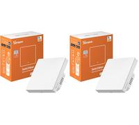 SONOFF Zigbee Smart Light Switch, Requires SONOFF Zigbee Hub, Smart Switch, No Neutral or with Neutral, APP Remote Control, Zigbee Switch ZBM5 86-Type, 1 Gang (Pack of 2)