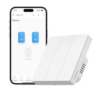 SONOFF Zigbee Smart Light Switch, Requires SONOFF Zigbee Hub, Smart Switch, No Neutral or with Neutral, APP Remote Control, Zigbee Switch ZBM5 86-Type, 3 Gang