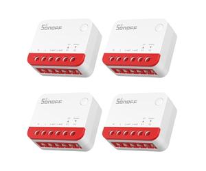 SONOFF Zigbee Smart Roller Shutter Switch, MINI-ZBRBS, Mini Size, Percentage Control, Zigbee Repeater, Alexa/Google Assistant/Home Assistant Support, Neutral Wire Required, 4-Pack